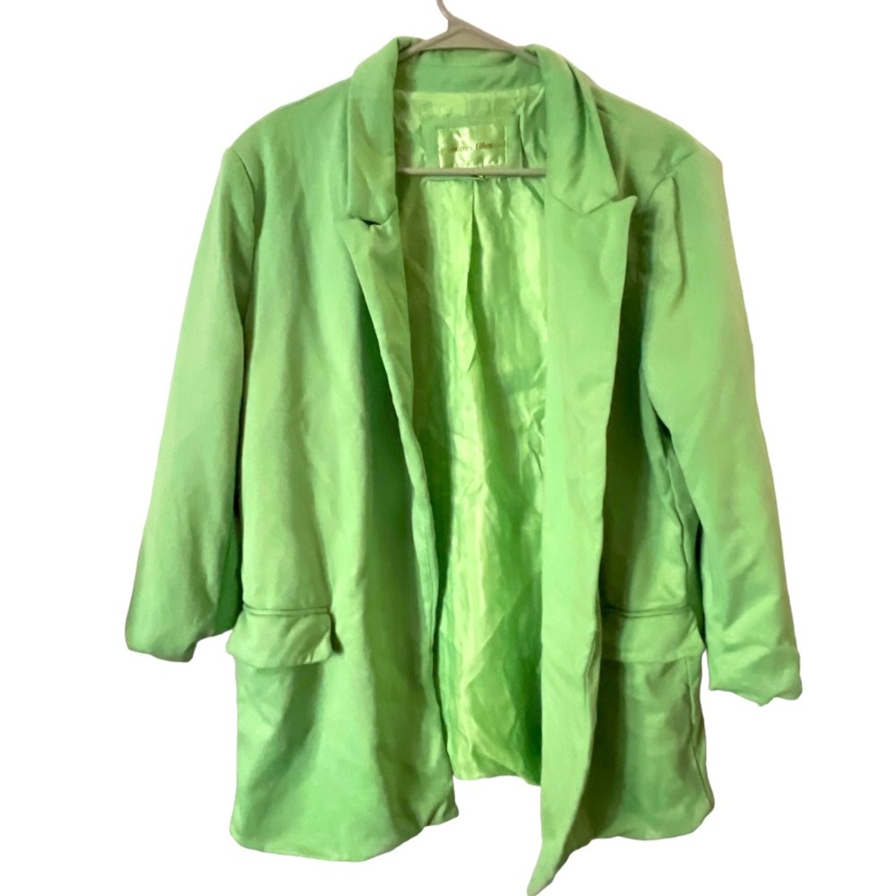 Anthropologie Autres Filles Women’s Leaf Green Soft Blazer XL - Picture 1 of 7